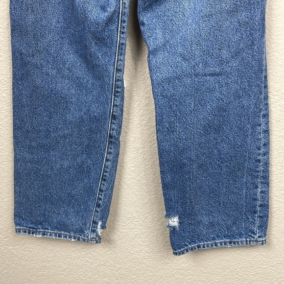 Levis Ribcage Straight Ankle Jeans Feeling Seen Medium Wash Distressed Busted 25 - Picture 7 of 15